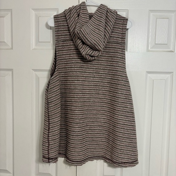 Free People Pullover Purple Striped Hoodie - Picture 3 of 5